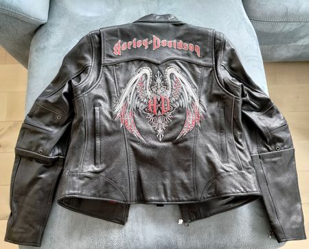 Neuwertige MotorradLederjacke Damen, Gr. M - Harley Davidson