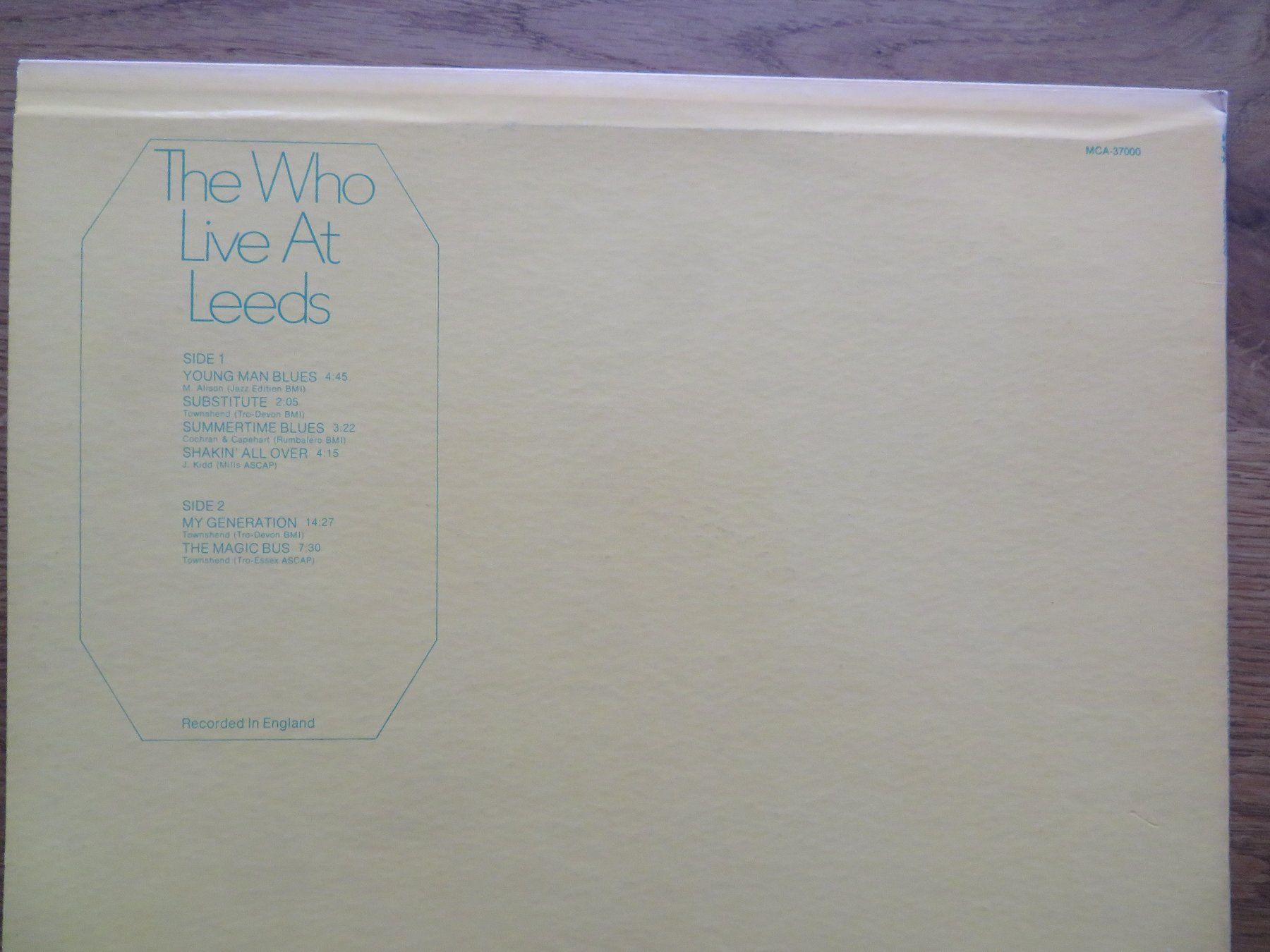 Schallplatten: THE WHO LIVE AT LEEDS – Neu (gemäss Beschreibung) aus Zürich von max_cp5f 1