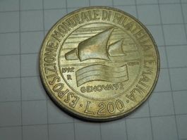 Italien 200 Lire, 1992 Briefmarkenausstellung in Genua 1992