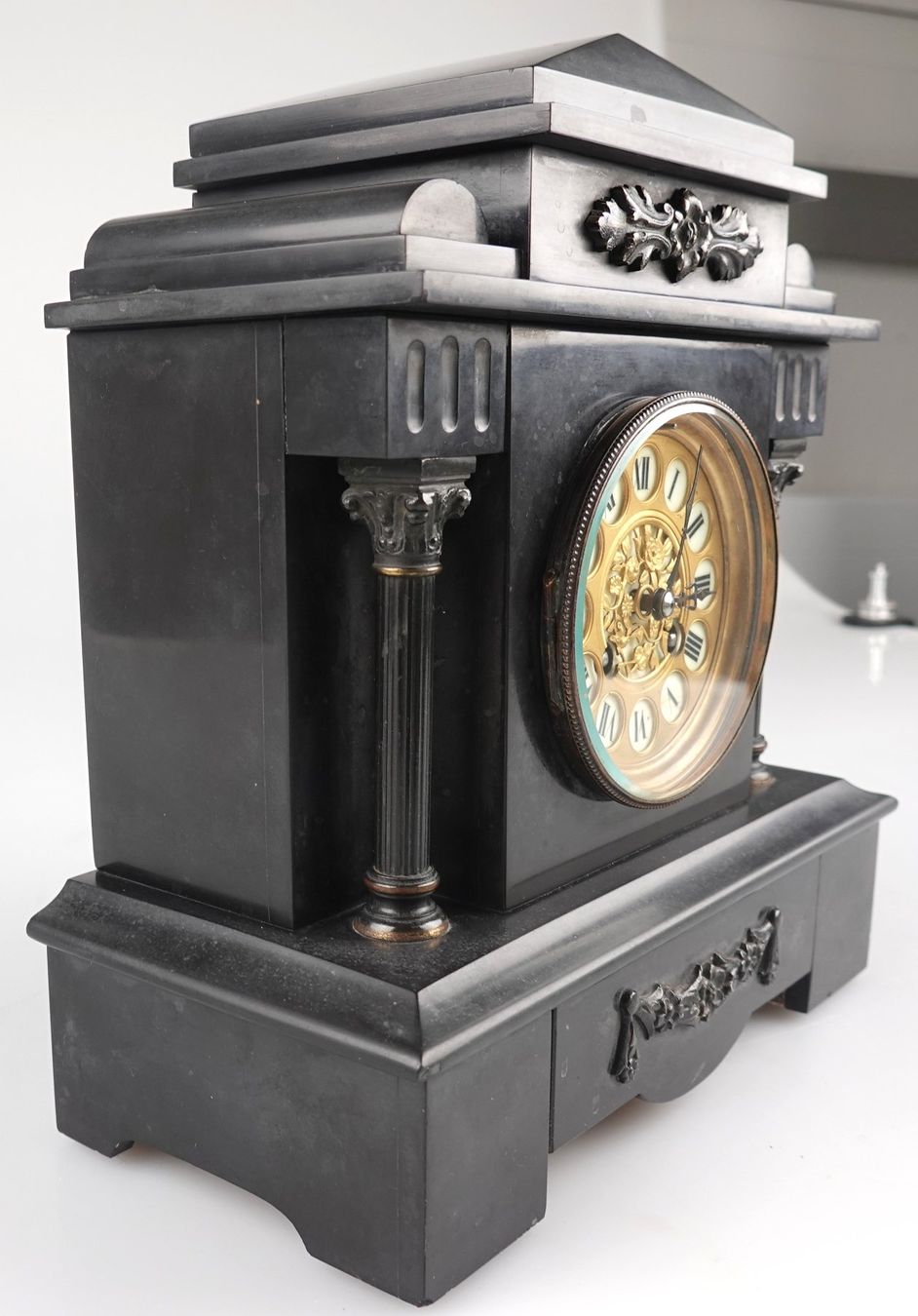 Orologi da terra & Orologi da parete: Antike Kaminuhr Marmor Japy Frères – Usato da Rüti ZH venduto da Restwert_Rueti_ZH 1