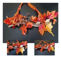 Herbst Dekoration mit Eulen und Blättern, guter Zustand