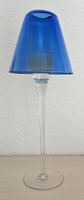 Blauer Glas Windlicht Kerzenständer