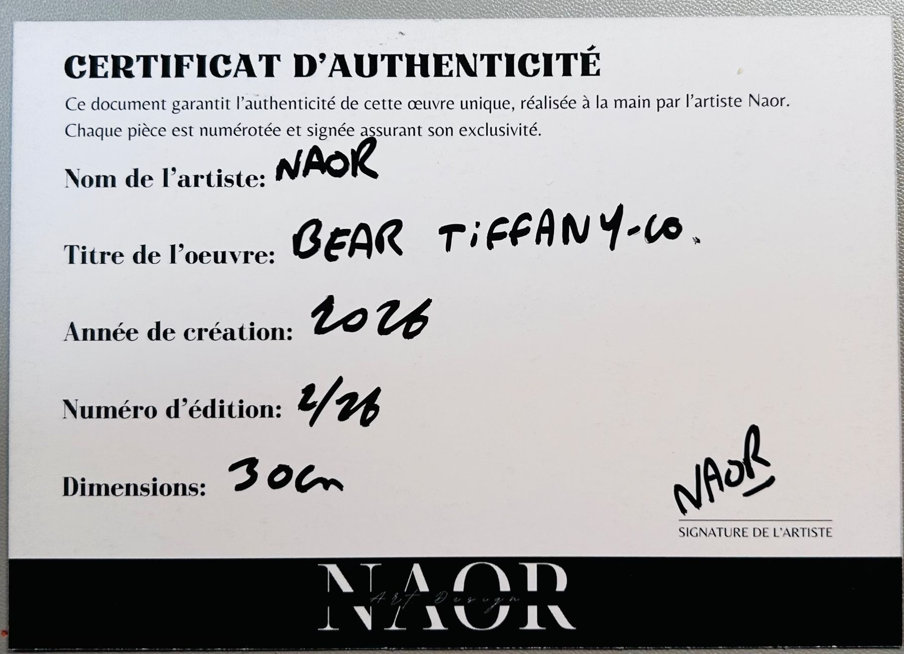 Figurines: Naor - Bear tiffany & co – D'occasion à Port par ronald_mc_donald 4