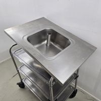 Spülbecken Edelstahl mit 1 Becken 90 x 63 x 20 cm