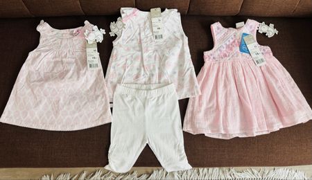 Sommer Set Baby Kleider und Leggings, Neu!,Grösse Siehe Foto