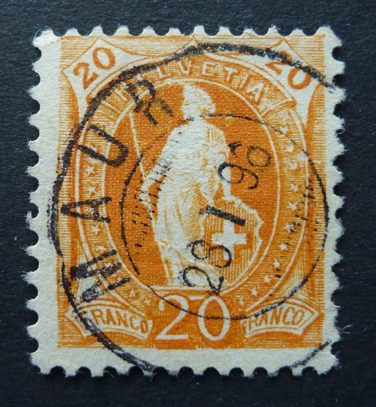 Tutti i francobolli: 66D mit Vollstempel MAUR ZH, Stempeldefekt? – Usato da Ebikon venduto da SilvioFreund