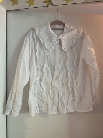 Weisse Bluse mit Rüschen vintage coquette