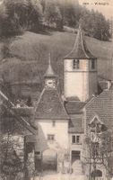 Valangin (NE) Turm und Altstadt