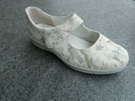 Ballerina Semler, weiss-pastellfarben, Gr. 7, Weite H