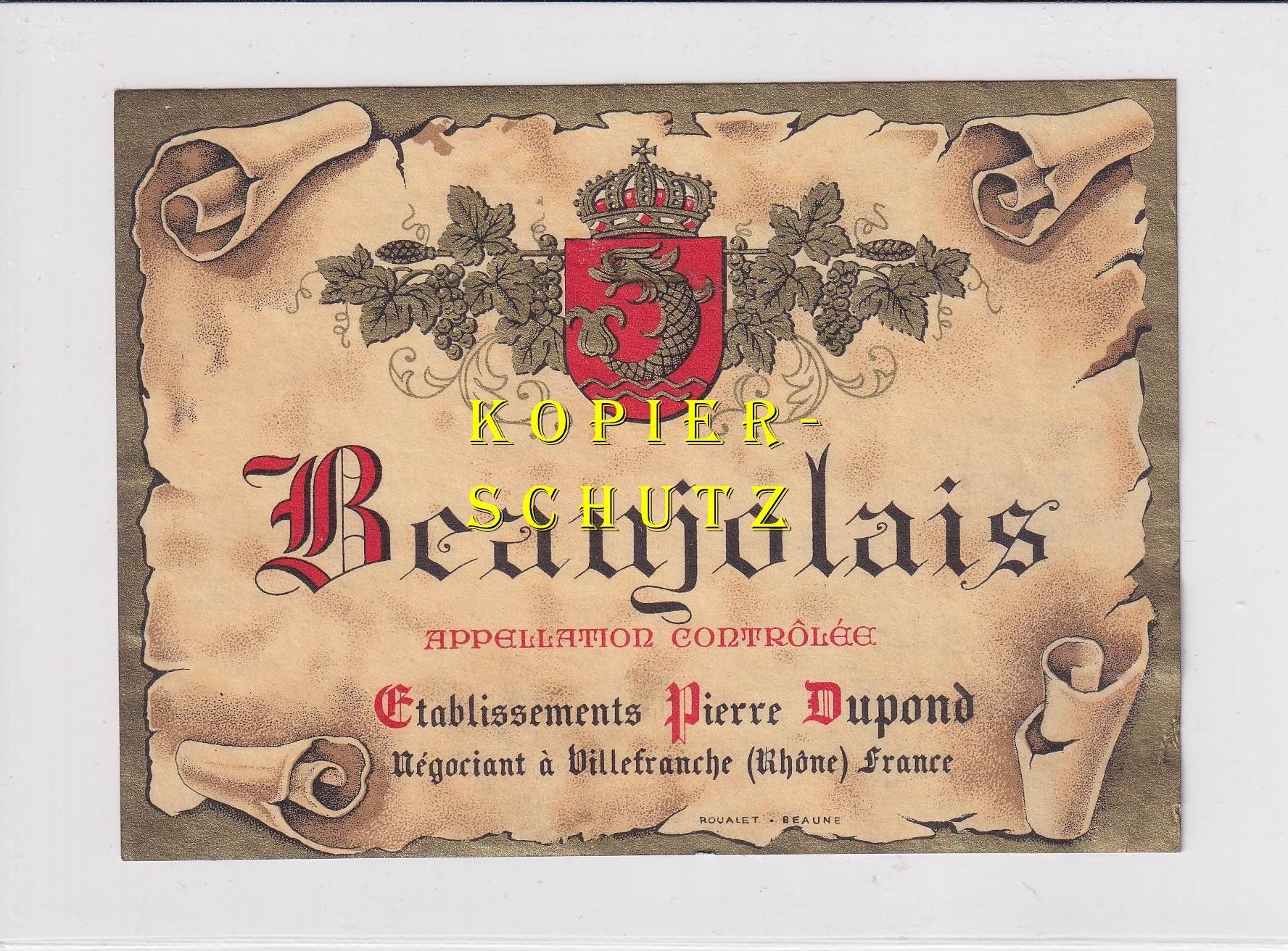 Papiere: Etikette - Beaujolais /bd – Gebraucht aus Hombrechtikon von Rudolf07