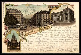 Litho Genève, Rue du Mont Blanc, Hotel 
