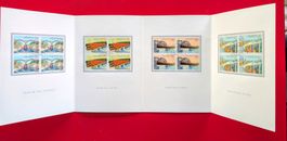 WERBEMARKEN BRÜCKEN 814 - 817 VIERERBLOCK IM FOLDER 1991 ET
