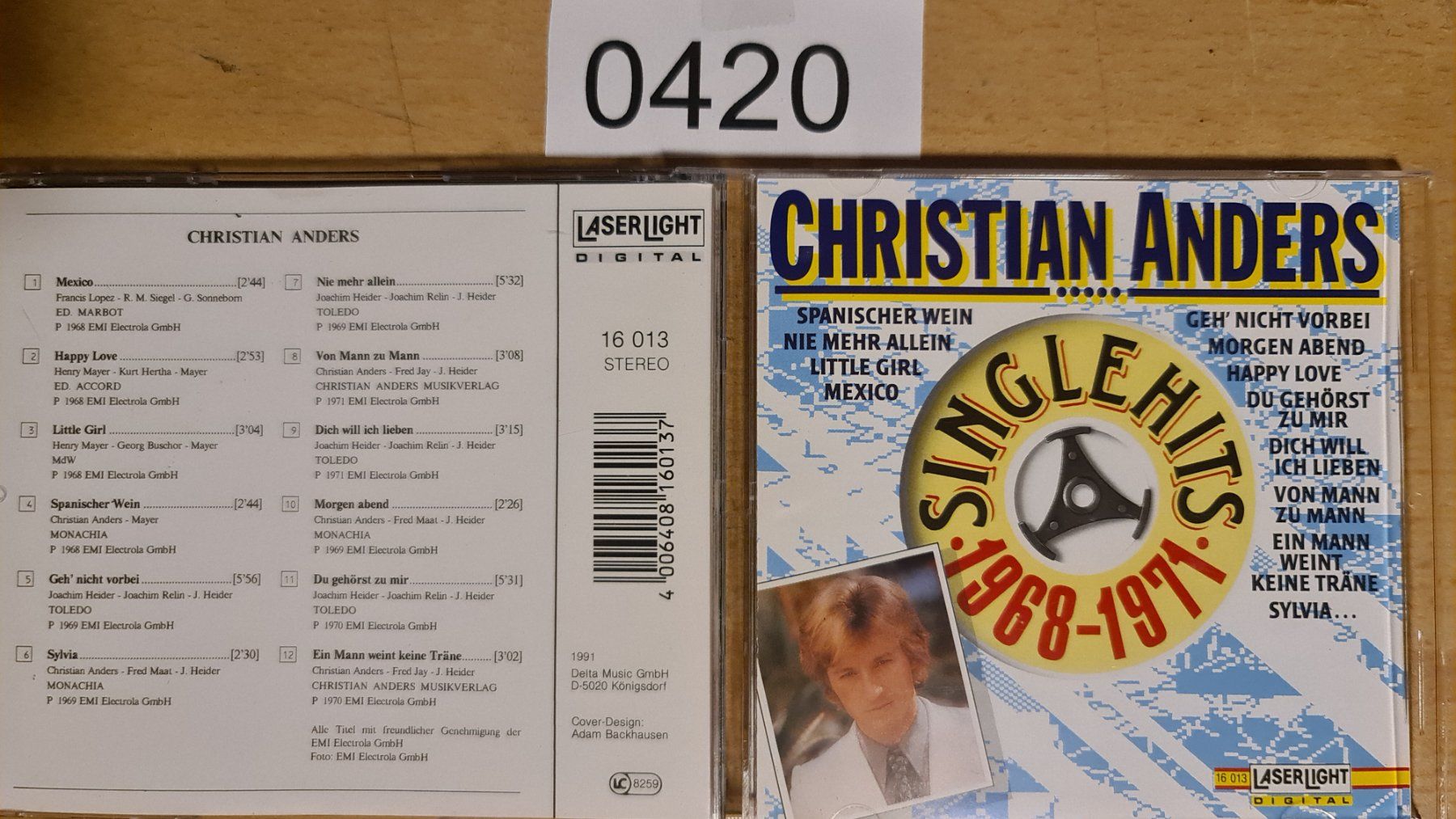 CD: Christian Anders - Single Hits 1968-71 – Usato da Dintikon venduto da Vexi