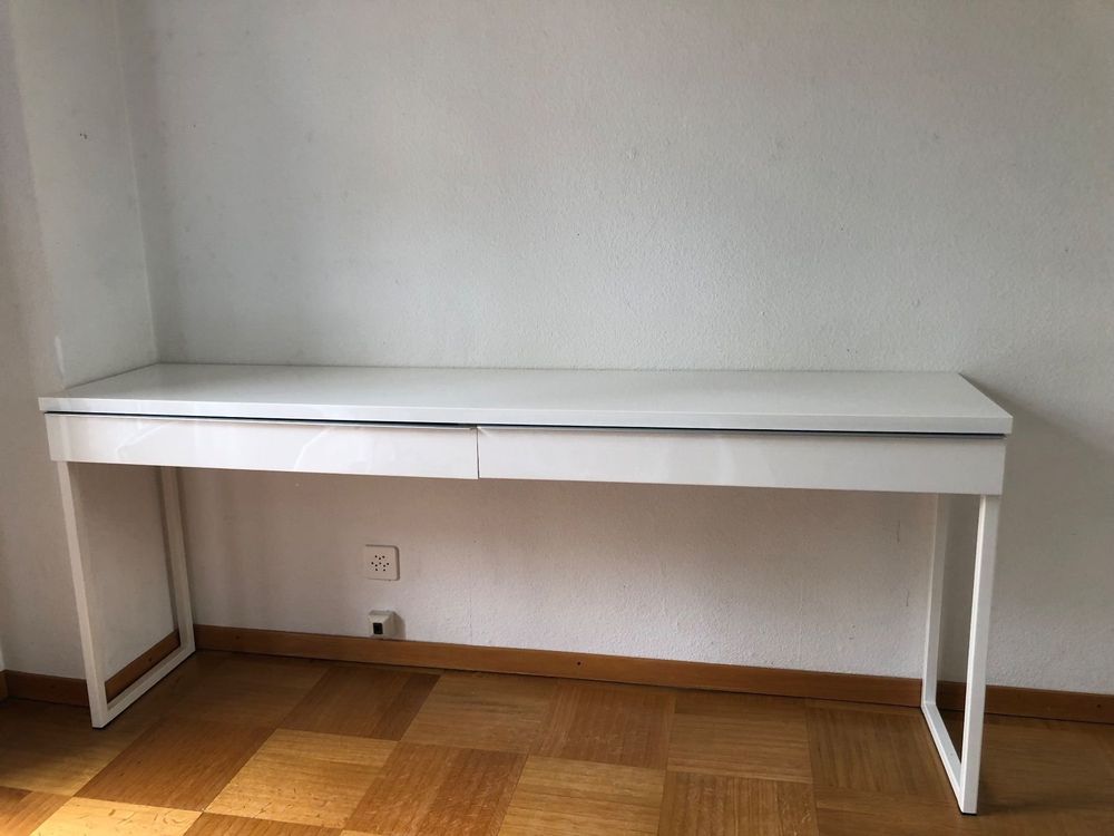 Schreibtisch Hochglanz Weiss Ikea