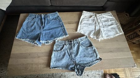 3er Set Damen Jeans Shorts Gr. 38 Denim Sommer