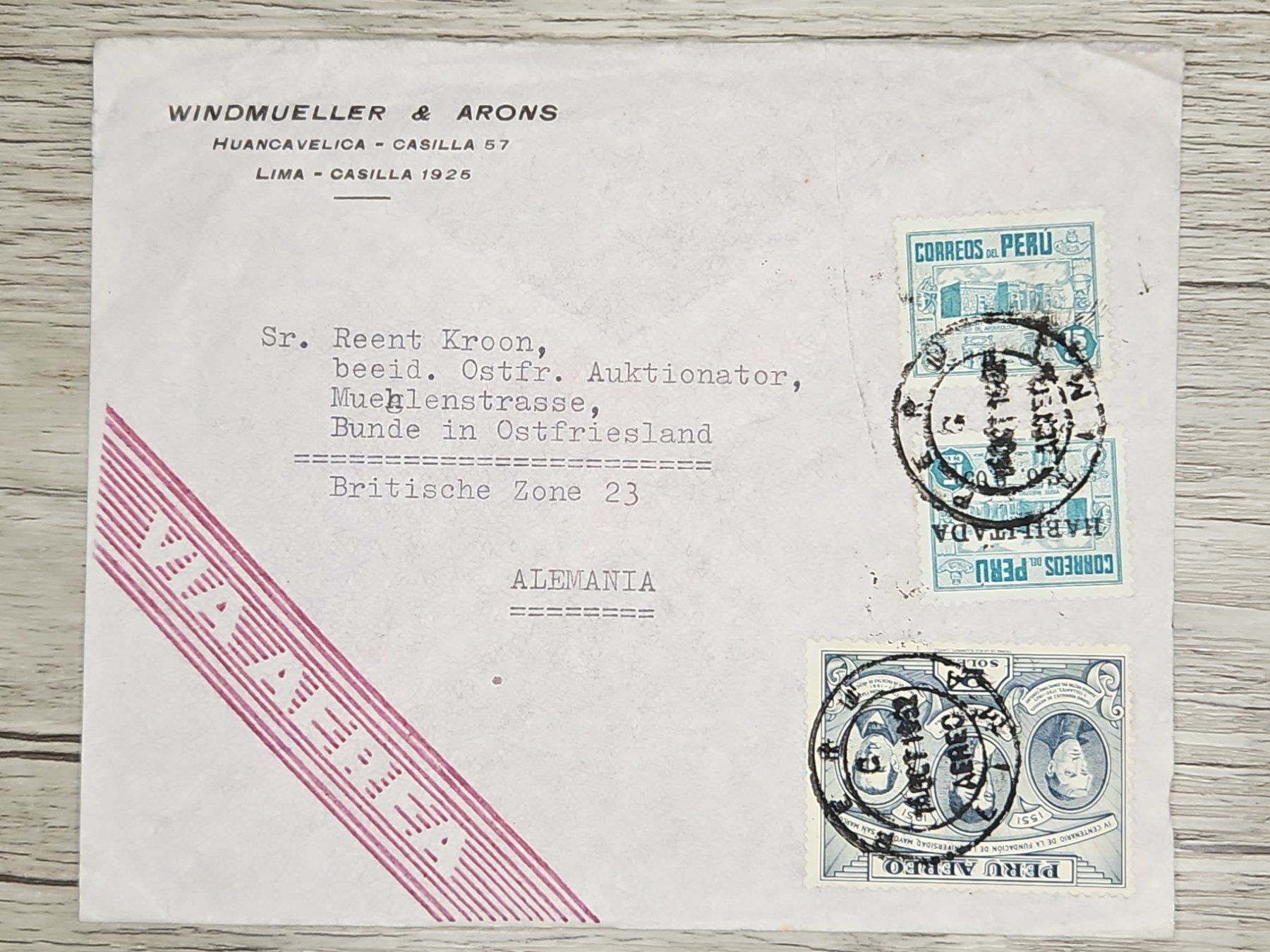 Tutti i francobolli: CL22 Enveloppe + Timbre Perou 19xx – Usato da Cousset venduto da Patrick_Collections