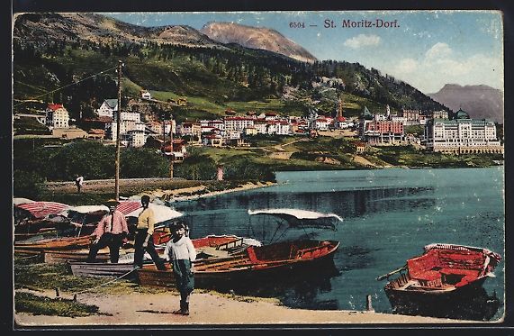 Ansichtskarten: St. Moritz-Dorf, Blick auf den Ort vom U – Gebraucht aus Berlin von bartko-reher