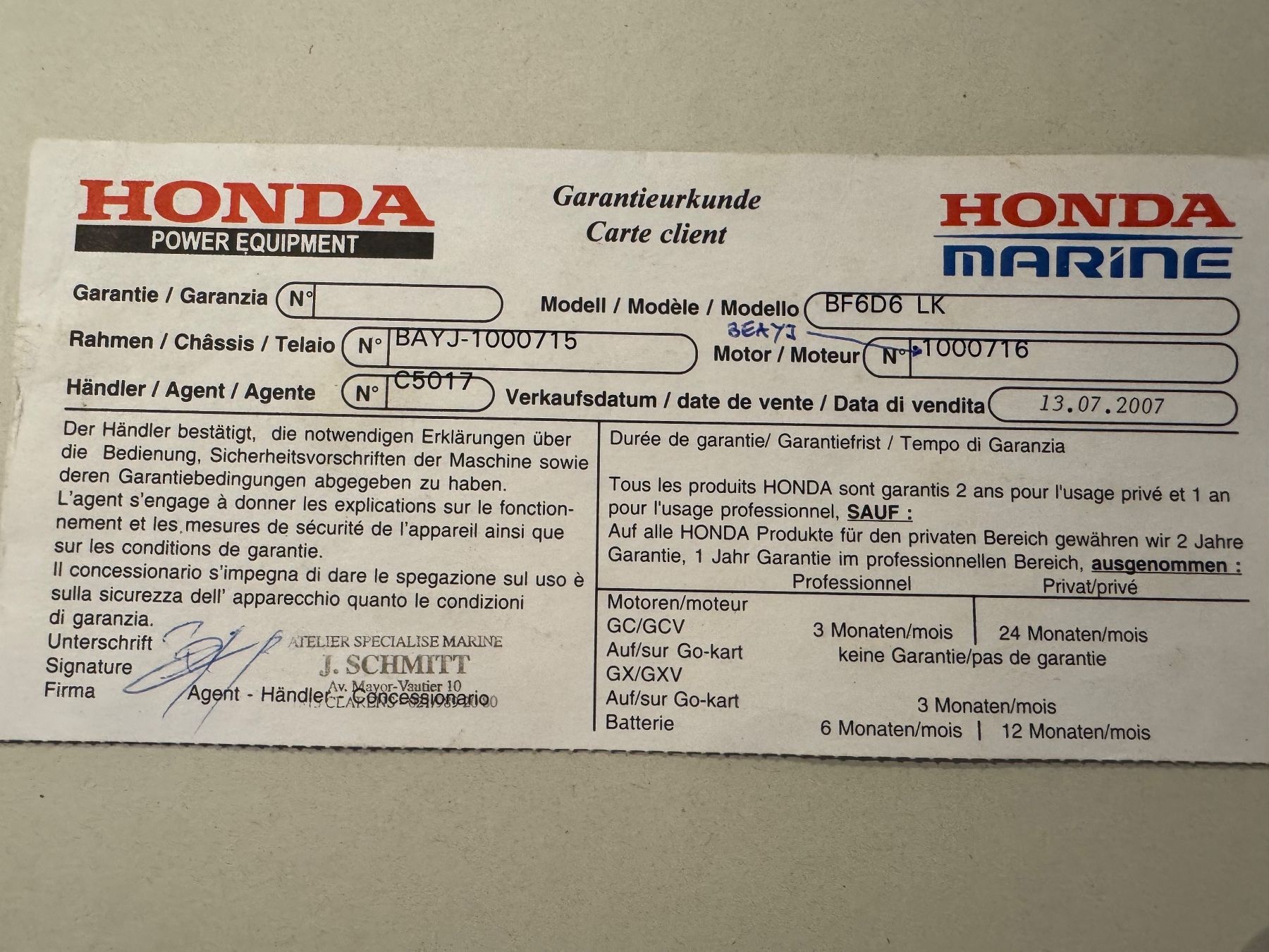 Honda Motoren: Honda Bootmotor – Gebraucht aus Boltigen von HugoEgli 8