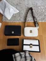Elegant Furla  Bag White Leather Gold Hardware