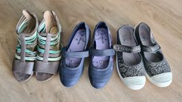 3 paar Sommer Schuhe/Sandalen Gr.: 34