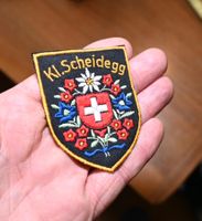 VINTAGE Badge KL. SCHEIDEGG  nos ST. GALLER STICKEREI