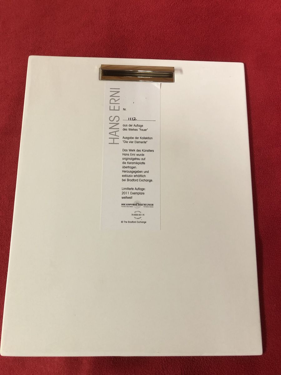 Foto & Immagini: Erni Bild Feuer auf Keramik – Nuovo (secondo la descrizione) da Grenchen venduto da nethy 4