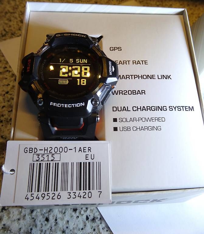 Casio Smartwatch: Casio GBD-H 2000- 1AER mit GPS & Solar – Usato da Buttisholz venduto da rappirosen