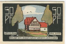 Notgeld "50 Pfennig. Neustadt am Rübenberge 1921"