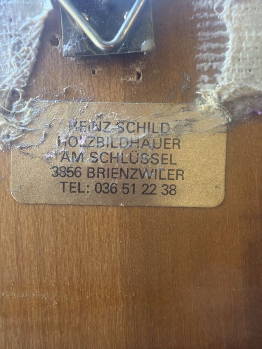 Skulpturen & Statuen: Holzschnitzerei Kopf mit Schriftzug 1982  – Gebraucht aus Zell LU von moh_n78n 6