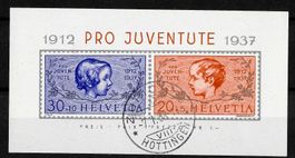 1937, J83I/84I Block Pro Juventute gestempelt ZÜRICH (14441)