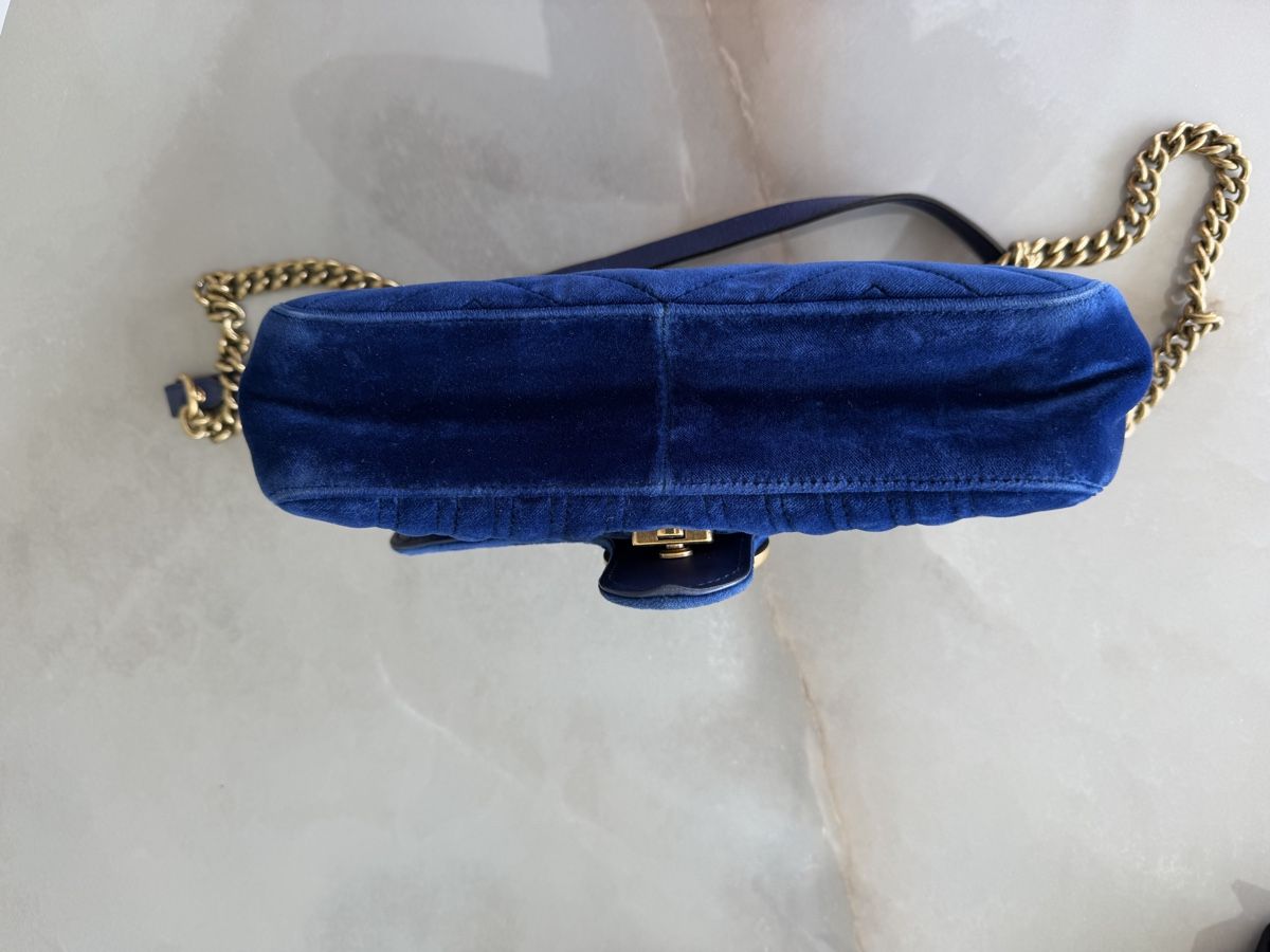 Gucci Borse da donna: Gucci Marmont Velvet Blue – Usato da Luzern venduto da Babs8519 1