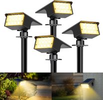 Solarstrahler Garten 77 LED IP65 800LM warmweiss 4er Set