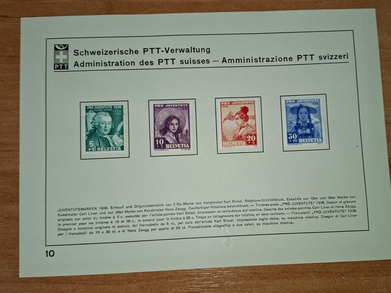 PJ038 - Feuillet PTT Pro Juventute 1938 (D'occasion) à Trélex pour CHF ...