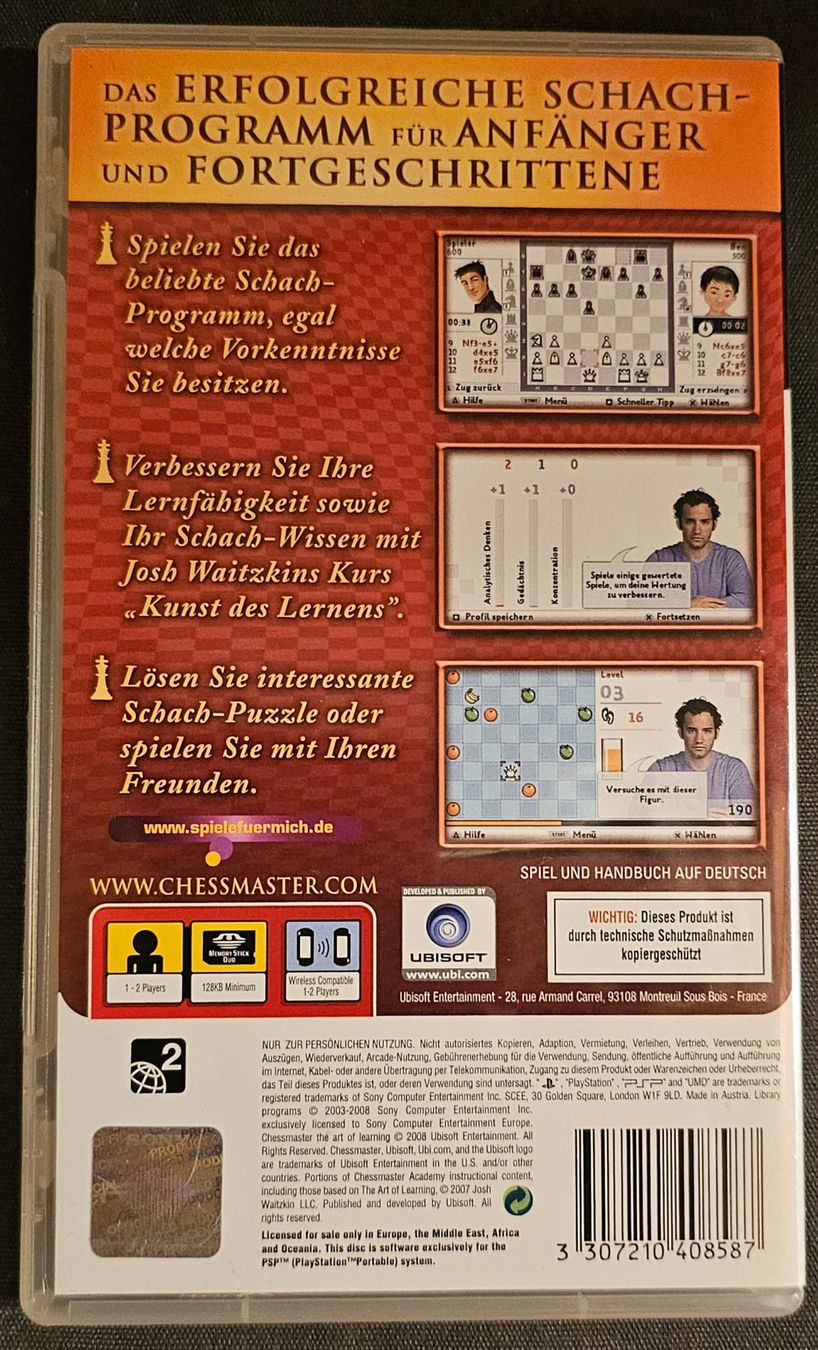 Sony Giochi: PSP Spiel - Chessmaster die Kunst des Lernens – Usato da La Garde venduto da The_Hammer76 1