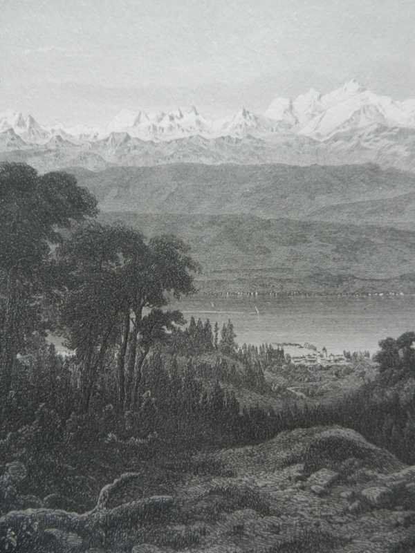 Incisioni: Die Montblanc-Kette St-Cergue – Usato da Risch venduto da Rischli15 4
