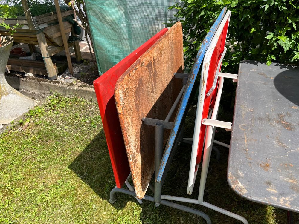 Alte Gartentische Restaurant antik Vintage Metalltisch Kaufen auf Ricardo