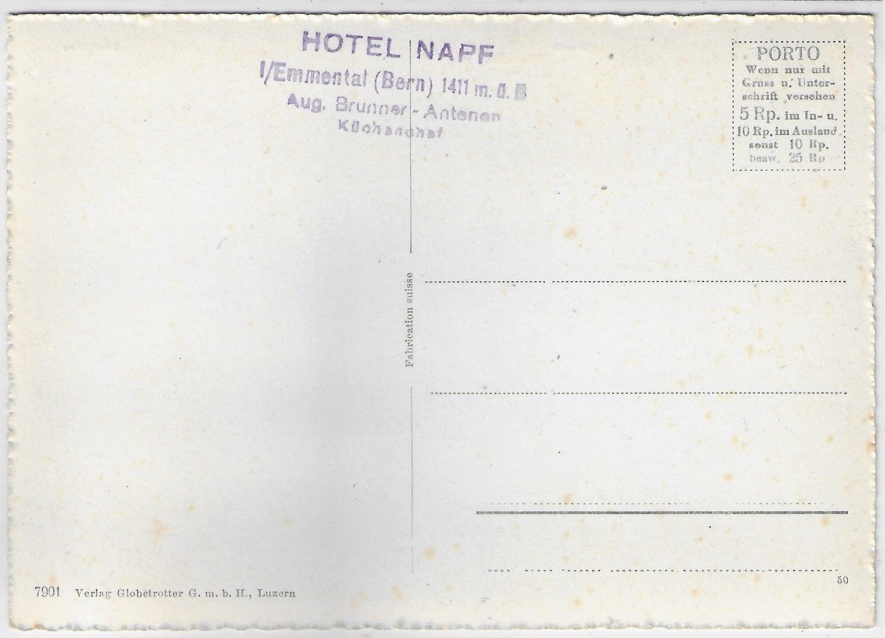 Cartoline postali: Hotel Napf - Blick auf Trub – Usato da Ettingen venduto da Kartenplanet 1