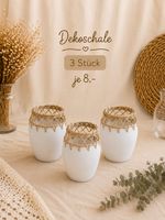 Herbstdeko: Vase mit Weidenkorb-Design NEU Boho Ibiza