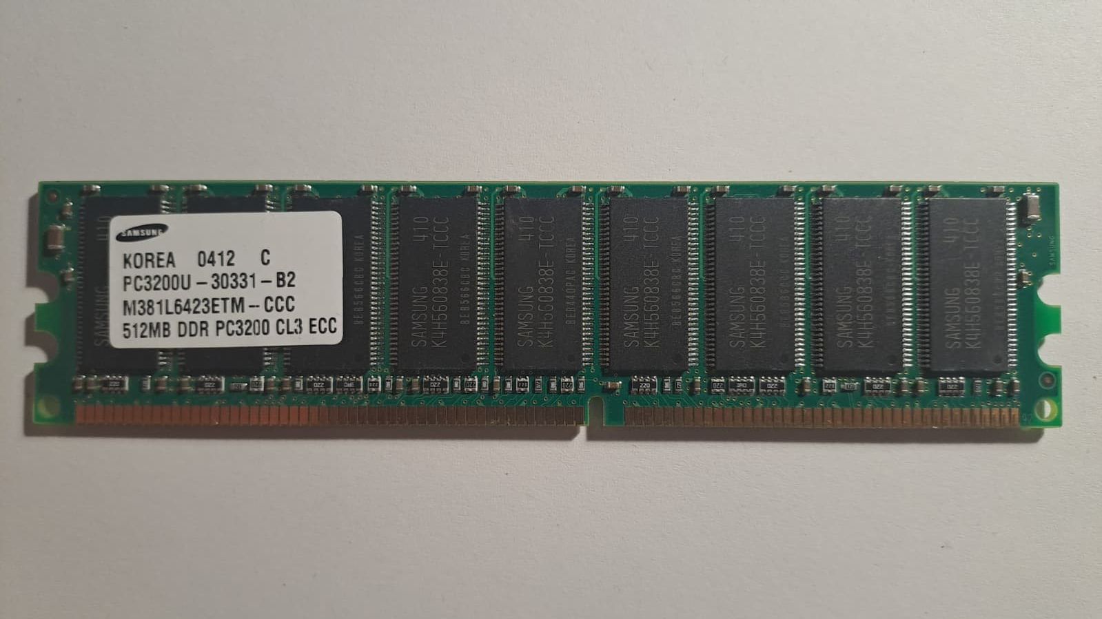 Samsung Memoria / RAM: RAM Samsung 512MB DDR – Usato da Lovens venduto da SY2001