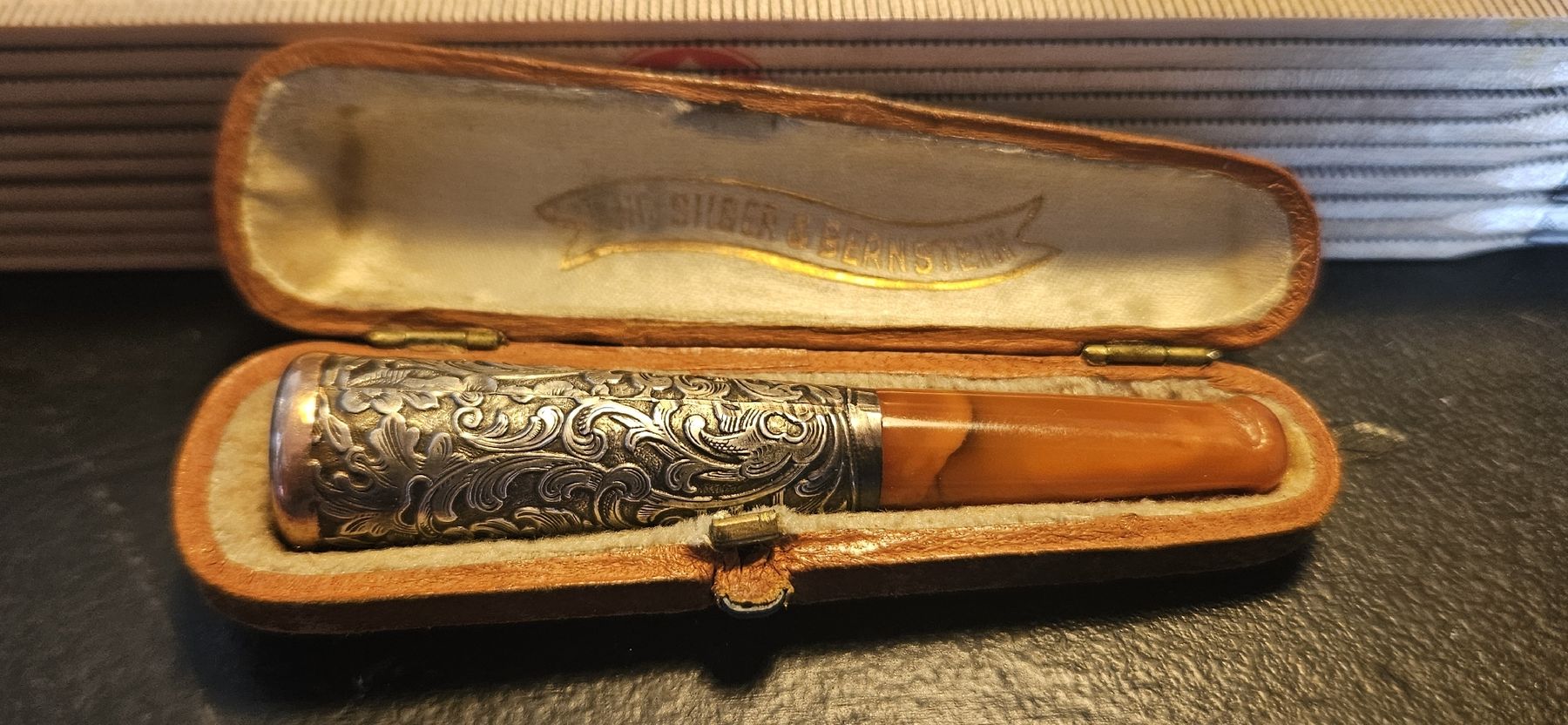 Pipe & Accessori: Antike Zigarettespitze, Silber & Bernstein – Usato da Belp venduto da Ginus85