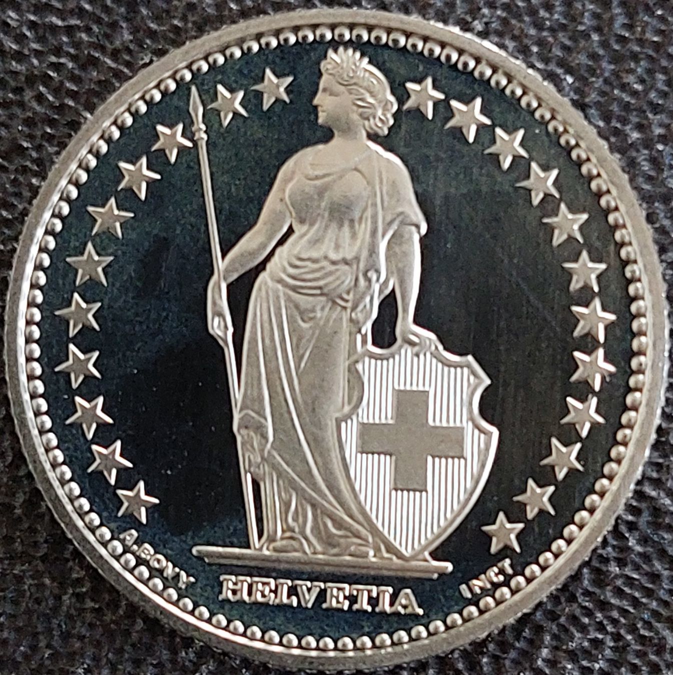 Tutti le monete: 1 Franken 2015 stgl. / aus Münzsatz – Nuovo (secondo la descrizione) da Arch venduto da coinsandmore 1