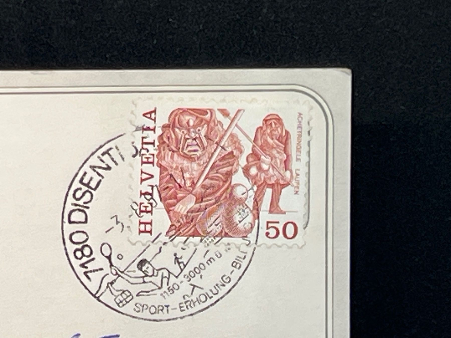 Cartoline postali: Disentis (mit der Klosterkirche innen) – Usato da Widnau venduto da Brusi9 1