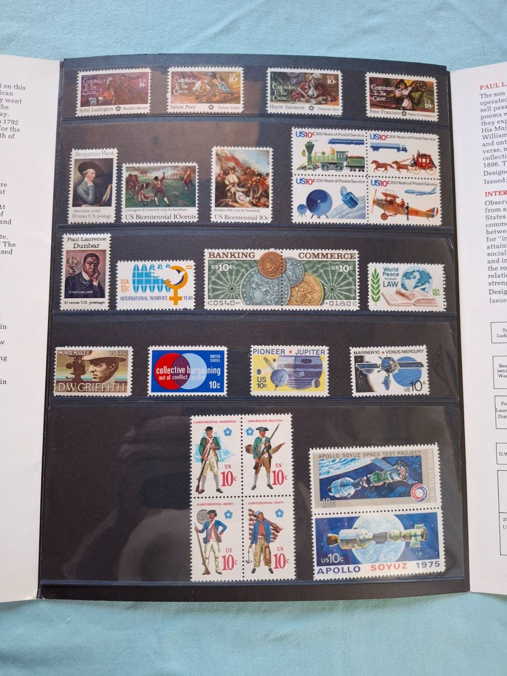 Tous les timbres: US Postal Mint Set von 1975 – D'occasion à kreuzlingen par norgeire73 3
