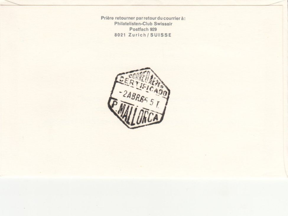 Alle Briefmarken: SLH RF 66.5a Zürich-Palma – Gebraucht aus Bürglen TG von StampGraf 1