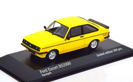 Ford Escort RS 2000 1976 gelb / schwarz  1:43 von Minichamps