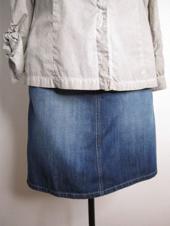 Jupe droite en jeans