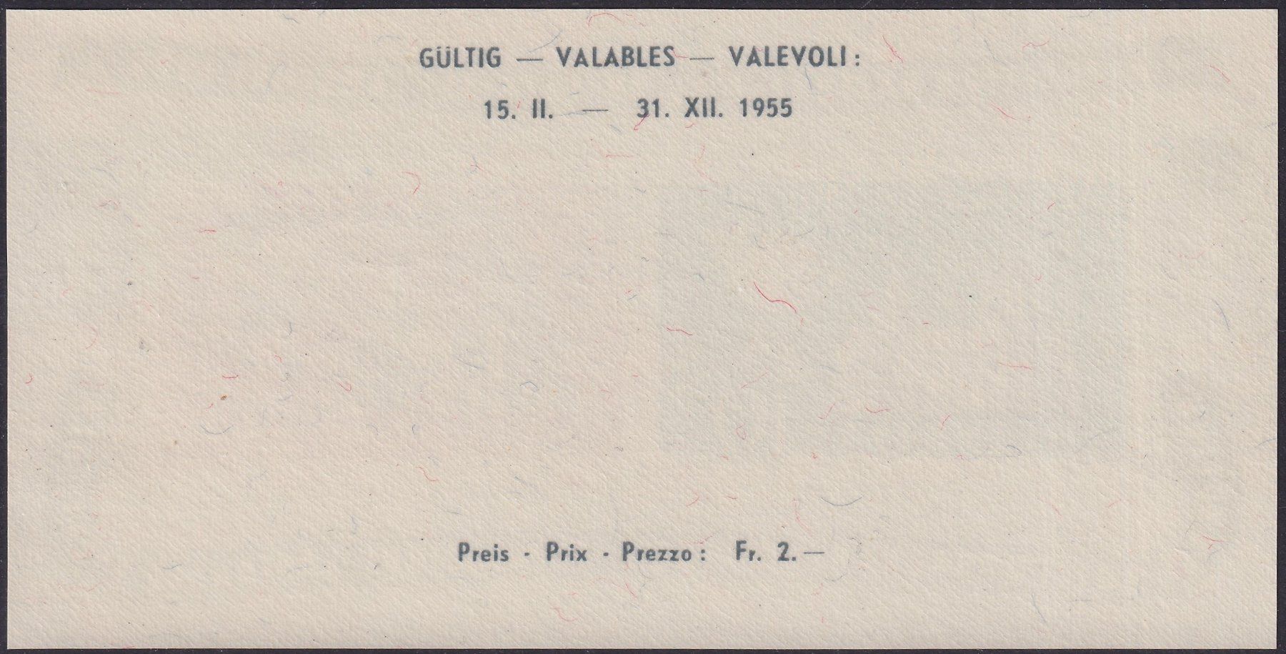 Tutti i francobolli: 1955, W35, LAUSANNE-BLOCK postfrisch **, Kat: 80.- – Usato da Sursee venduto da Luzernerraute 1