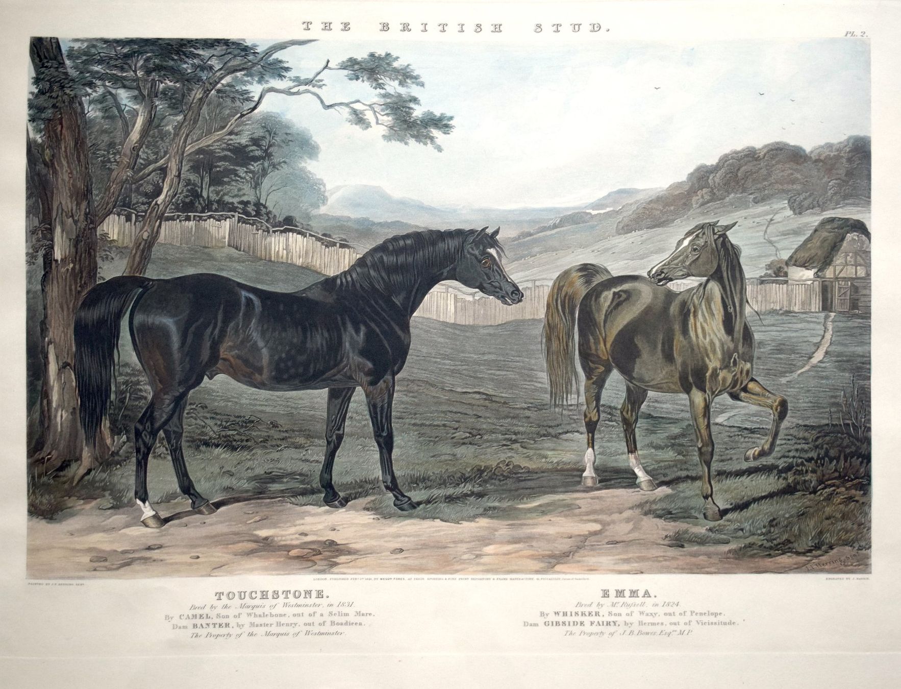 Dipinti: British Stud John Frederick HERRING 19. Jh.  antik Pferde – Usato da Zürich venduto da kunstarchiv.online 1