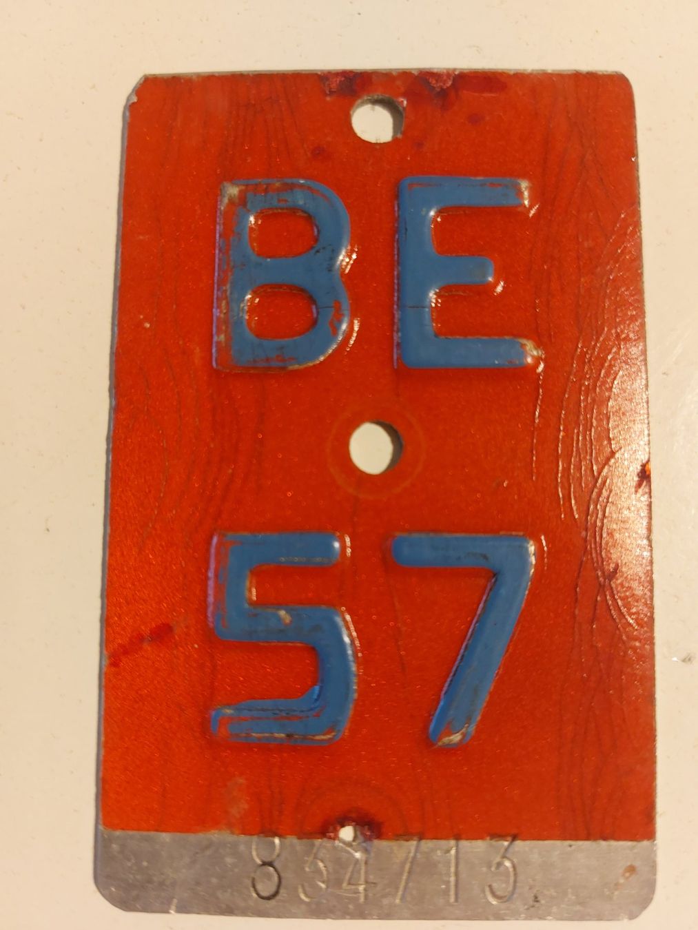 Sachs Insegne: Velonummer BE 57 plaque Velo – Usato da Schenkon venduto da Uhu007
