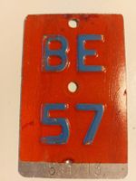 Velonummer BE 57 plaque Velo